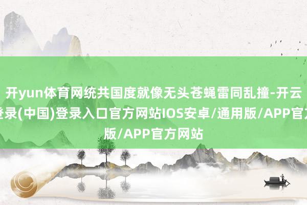开yun体育网统共国度就像无头苍蝇雷同乱撞-开云网页登录(中国)登录入口官方网站IOS安卓/通用版/APP官方网站